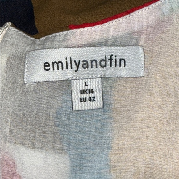 Emily & Fin Margot Midi Dress SZ Large - Picture 7 of 8